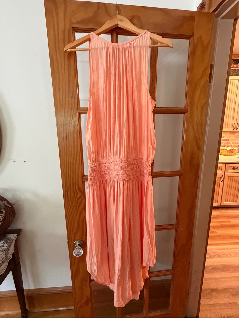 Ramy Brook Coral High-Low Sleeveless Dress